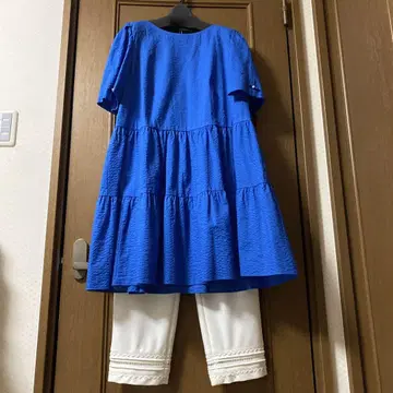 택 포함 미사용 새상품 티어드 디자인 반팔 튜닉