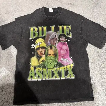 Billie Eilish ASMXTX 티셔츠 다크 그레이