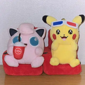 포켓몬 롯데시네마 한정판 봉제 인형 키링 푸딩 피카츄 한국