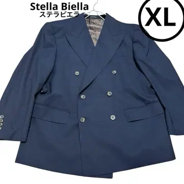 카시야마 XL 네이비 네이비 컬러 더블 정장 자켓 스텔라비에라