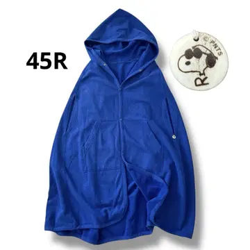 45R Peanuts 콜라보 쭈리 후디 판초 후드티 블루 F