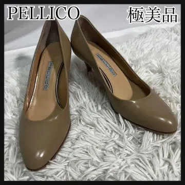 [컨디션 최상] PELLICO 펠리코 베이지 하이힐 펌프스 천연 가죽