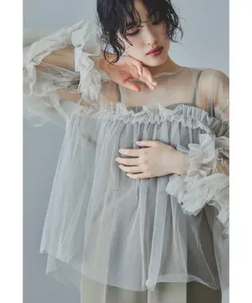 andresd 새상품급 데코라티브 튤 상의
