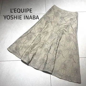 L'EQUIPE YOSHIE INABA 튤 꽃무늬 롱 스커트