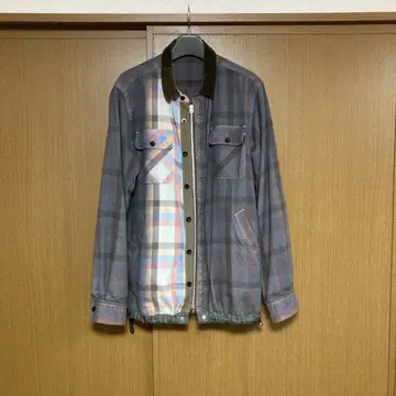 sacai 체크 무늬 코튼 플란넬 셔츠 샘플
