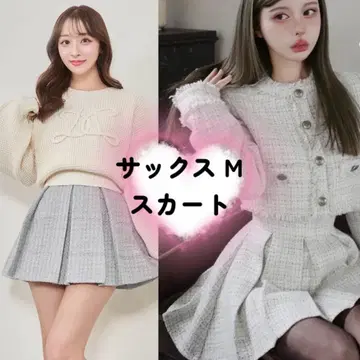 미개봉 새상품 박스 플리츠 트위드 미니 스커트 M 다리치 darich