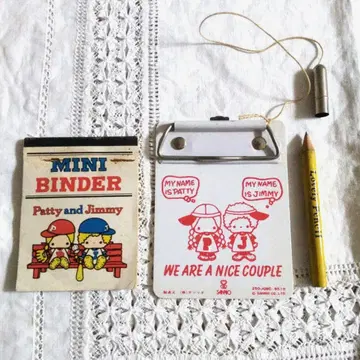 패티&지미 메모 미니 연필 포함 바인더 레트로 당시 제품 산리오