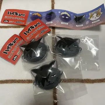 하이큐!! 미니어처 가면 쿠로 고양이 3개 세트