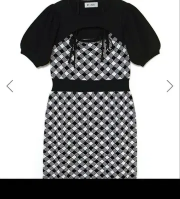 BUBBLES 리본 데콜테 원피스