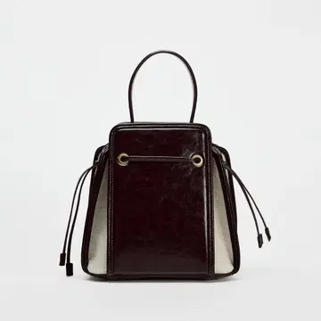 ZARA 텍스처 미니 버킷 백