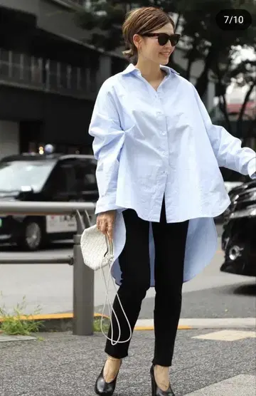 두지엠 클라세 CELERI 롱 셔츠 블루