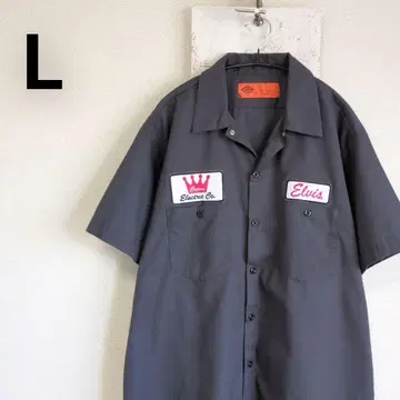 Dickies 디키즈 반팔 워크 셔츠 그레이 와펜 L