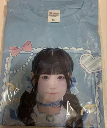 스카이블루 XL 티셔츠 얼굴 사진 디자인