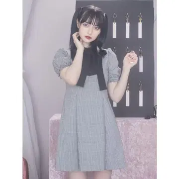 [ EATME ] 보타이 레이어드 원피스 S 사이즈