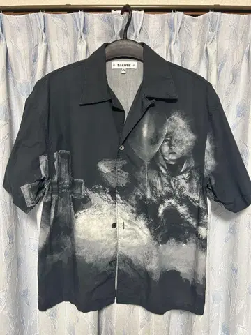 SALUTE 프린트 반팔 셔츠 M