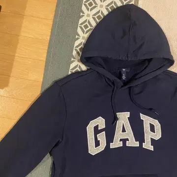 [ 인기 ] GAP 빅 로고 아플리케 구제 의류 후드티 네이비 S