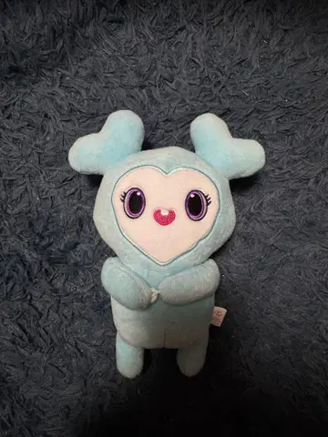 스카이블루 하트 모양 봉제 인형