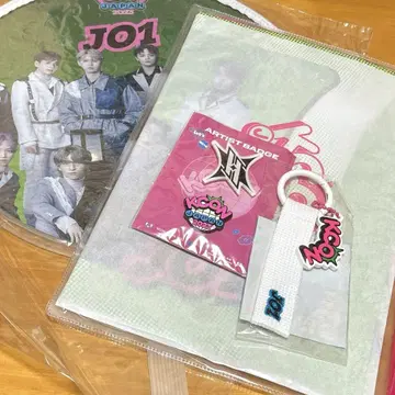 JO1 kcon 핀 배지 핀 배치 키링 슬로건 부채