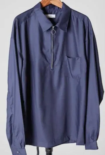 LIDNM 18SS 마이크로 스팬 링 지퍼 셔츠 M 사이즈