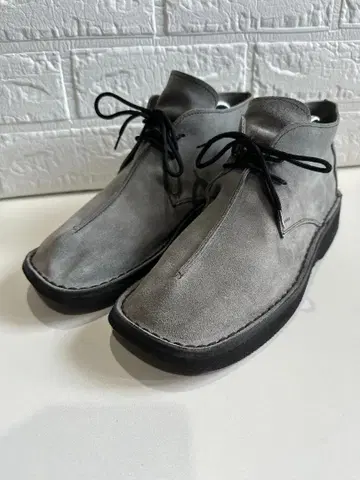 레어 그레이 천연 가죽 스웨이드 하이컷 부츠 M 사이즈 25~26cm