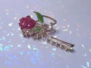 디즈니 리조트 미녀와 야수 장미 헤어 클립