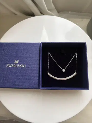 스와로브스키 2연 목걸이 싱글 볼