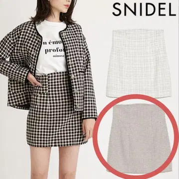 SNIDEL 바리에 트위드 미니 스커트