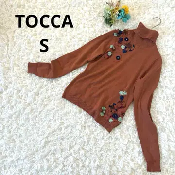 TOCCA 토카 니트 터틀 비쥬 오렌지 S 컨디션 최상