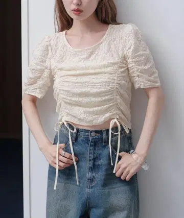 kastane 포코포코 레이스 플라워 상의