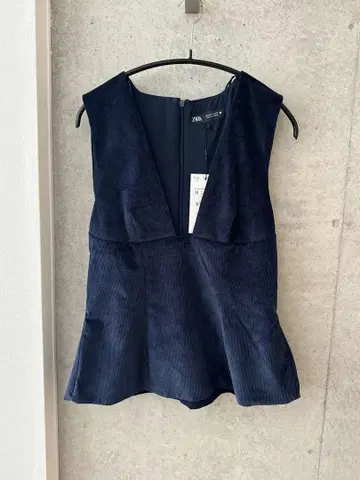 [ ZARA ] 코듀로이 상의 (네이비)