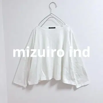 mizuiro ind 오팔 가공 프린트 와이드 풀오버 도트 긴팔
