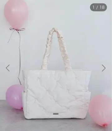 리본 자수 퍼 토트백 Maison de FLEUR