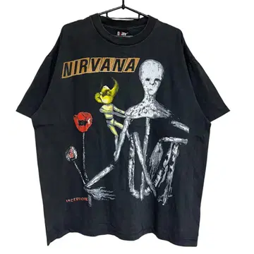 NIRVANA 밴드 T셔츠 구제 의류 bootleg 닐바나