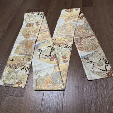 앤티크 반폭 오비 당조 순수 실크 리버서블