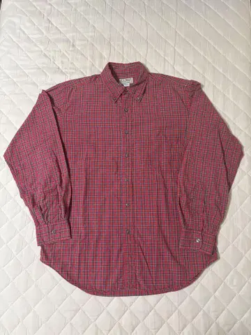 80~90s USA제 L.L.Bean 엘엘빈 체크 무늬 BD 셔츠