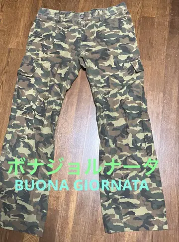 BUONA GIORNATA 보나조르나타 카모플라쥬 카고 팬츠 사이즈 L