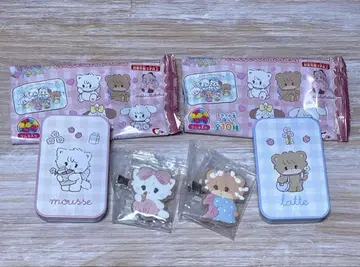 mikko 플로키 헤어 클립 2개 슬라이드캔 2개 세트 무스&라떼