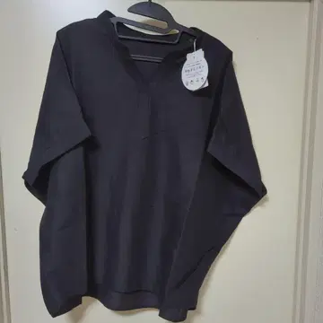 블랙 돌먼 셔츠 스키퍼 옷깃 린넨 혼방