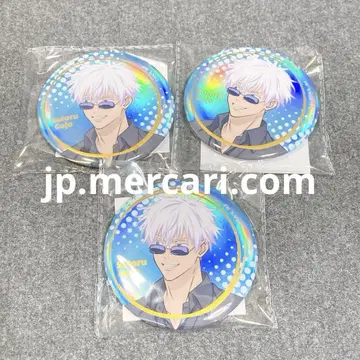 미개봉 3점 고죠 사토루 주술회전 빅 오로라 금박 캔뱃지 GiGO