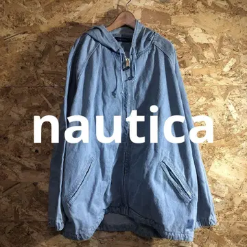 [ 2517번 ] nautica 지퍼 후드티 데님 소재 남성용 XXL