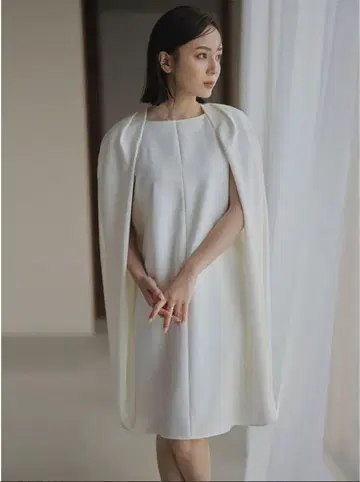 anuans 케이프 원피스 아이보리