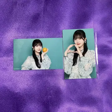 쿠보 시오리 네이블 오렌지 미니 브로마이드 2장