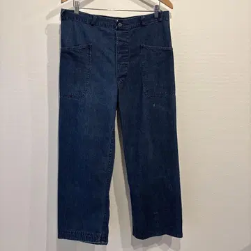 40s us navy 데님 랩 팬츠 vintage 세일러 팬츠
