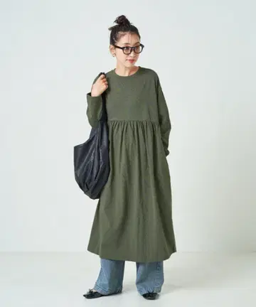 FREAK'S STORE 허리 개더 절개 맥시 원피스 M