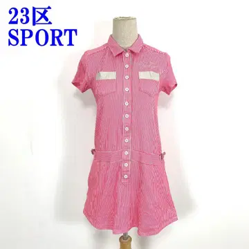 23구 스포츠 폴로 셔츠 원피스 핑크 면 코튼 S-M C4104