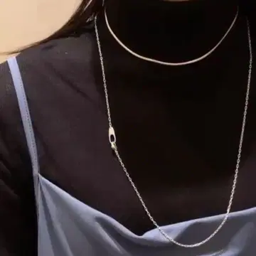 TEN.ellipse chain necklace silver925