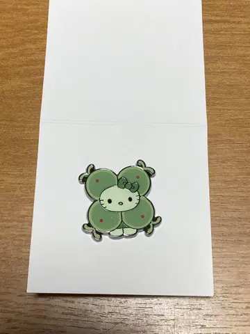 [ 미사용 ] 일본관 조류 헬로키티 핀 배지 시아와세모 조키티
