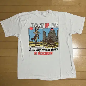 90s USA 루니툰 애니메이션 싱글 스티치 T셔츠 구제 의류