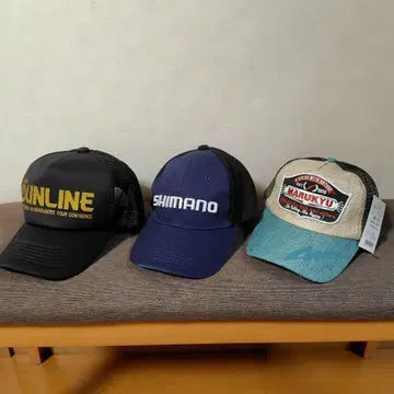 미사용 MARUKYU SUNLINE SHIMANO 캡 모자 3세트