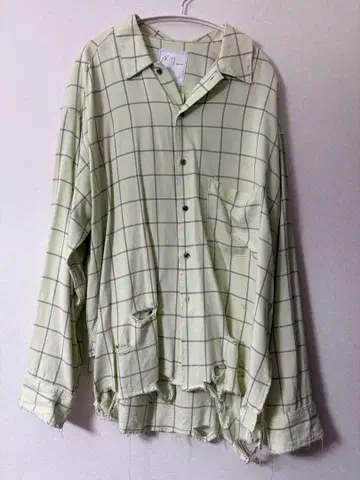 ancellm 24ss RAYON CHECK SHIRT